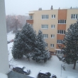 Looking out the window to the street Slamenikova - winter 2010