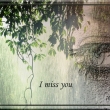 I miss you